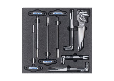 SW-STAHL Umetak za radionička kolica sa setom kutnih i t-ključeva, Z3023-5