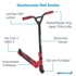 HOMESTAR Stunt romobil Red Smoke, 50 x 10 cm, crveni