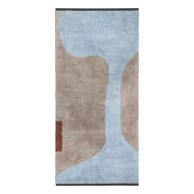 METTE DITMER DENMARK Svijetlo plava/bež periva pamučna staza 70x150 cm Figura 