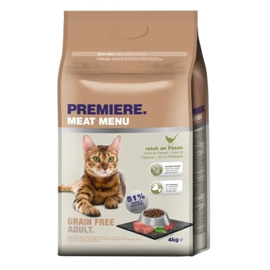 PREMIERE Hrana za mačke Cat Adult Grainfree, fazan, 4 kg