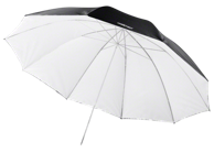 WALIMEX 2u1 Refleksni i prozirni kišobran bijeli 150cm
