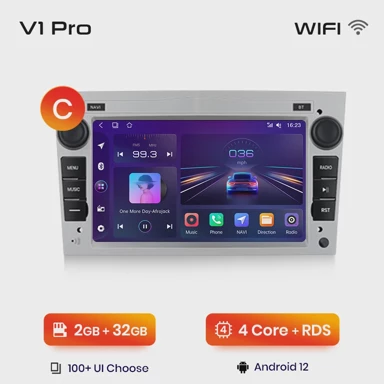 Multimedija uređaj, Android za Opel/Vauxhall Astra, Corsa, Vectra, V1, 2GB/32GB, C