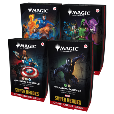 MAGIC: THE GATHERING Commander Deck Display, Marvel Super Heroes, 4 špila