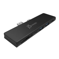 J5CREATE Docking stanica MINI DOCK za SURFACE PRO7, crna