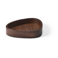 LIND DNA Smeđa dekorativna drvena kutija za pohranu 14x12, 5x3 cm Curve S 