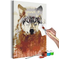 Slika za samostalno slikanje Wolf and Forest 40x60