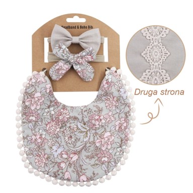 Vintage/Boho dvostrani set podbradnika i trake za glavu
