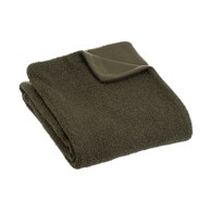  CASA SELECCIÓN Zelena deka od sherpa flisa, 130x160 cm, Sherpa Bouclé
