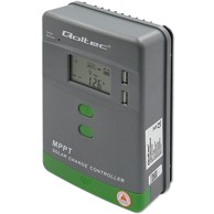 QOLTEC Solarni MPPT regulator punjenja sa senzorom temperature, 20 A, 12 V/24 V, LCD, 2 x USB
