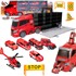 WOOPIE TOYS Set kamion transporter 3u1, crveni, 11 kom