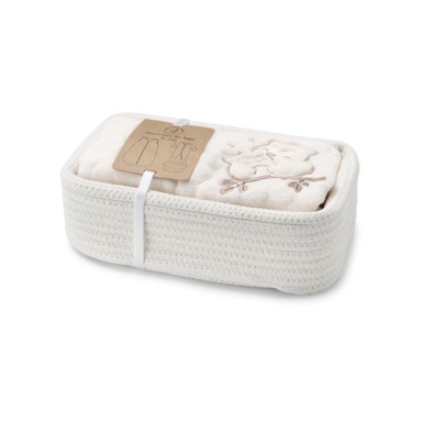 KENGURU GOLD Poklon košara za bebe Popcorn Owl, smeđa