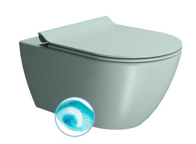 GSI WC školjka viseća PURA, swirlflush, 36x55 cm, plava dual-mat