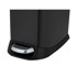 WENKO Mat crna željezna kanta za smeće s pedalom 12 l Design