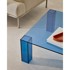 KAVE HOME Stolić za kavu Adularia 85x85 cm stakleni plavi