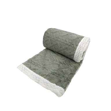  MY HOUSE Zelena deka od sherpa flisa, 150x200 cm, Island