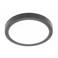 GTV LED Nadgradni okrugli panel Oris, 24 W, 3000k, crni