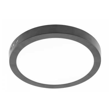 GTV LED Nadgradni okrugli panel Oris, 24 W, 3000k, crni