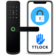 TTLOCK Elektronička brava s ručicom A260 50/72, crna