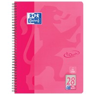OXFORD Blok A4+ karo 400086496 80 listova s perforacijom i 4 rupe, roza