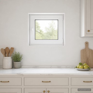 RISOR podrumski prozor PVC 60 x 50 cm, bijeli iznutra