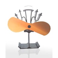 TURBO FAN Ventilator za kamin s 2 lopatice, zlatni plamen