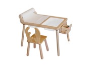 WOODY FASHION Dječji stol set Roll and Chair - White