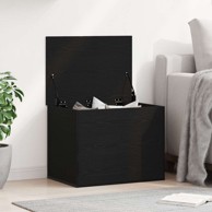 Kutija za pohranu s poklopcem, 60x42x46 cm, crni hrast, inženjerski drvo