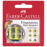 FABER-CASTELL Šiljilo, s PVC spremnikom, 2 rupe, okruglo