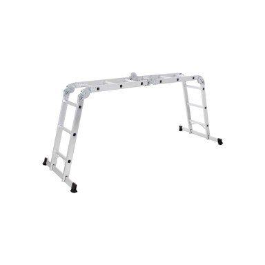 SONGMICS Višenamjenske ljestve, 97 x 39 x 255 cm, srebrne
