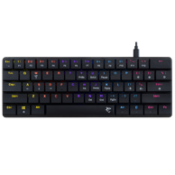 WHITE SHARK Gaming tipkovnica GK-006131 Nagamaki, mehanička, niskoprofilni Brown prekidači, žičana, LED osvjetljenje, US raspored, crna
