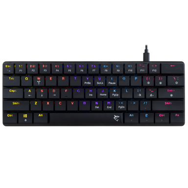 WHITE SHARK Gaming tipkovnica GK-006131 Nagamaki, mehanička, niskoprofilni Brown prekidači, žičana, LED osvjetljenje, US raspored, crna
