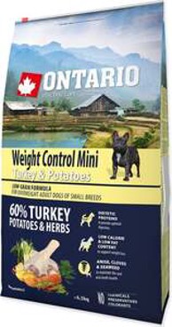 ONTARIO Hrana za pse Dog Adult Mini Breed Weight Control 6,5 kg, puretina i krumpir