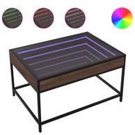 Stolić s beskonačnim LED svjetlima boja hrasta 70x50x41 cm