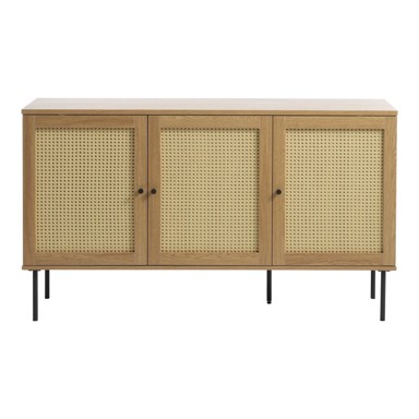 UNIQUE FURNITURE Niska komoda u dekoru hrasta u prirodnoj boji, 140x80 cm Pensacola