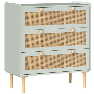 Komoda od ratana MDF, zelena