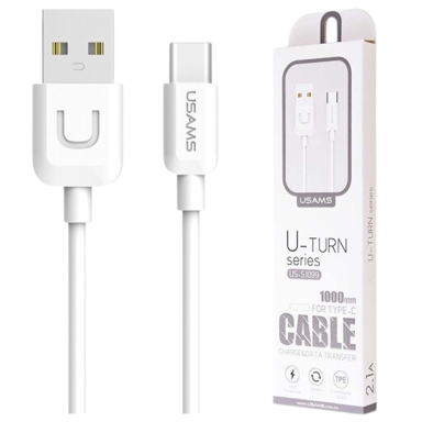 USAMS U-Turn USB-C kabel 1 m bijeli 2A TCUSBXD02