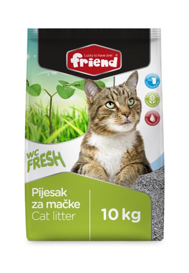 FRIEND Grudajući pijesak za mačke od bentonita, bez mirisa, 10 kg