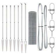 Euro ograda s 7 šiljastih stupova 1. 2x10 m galvanizirani čelik