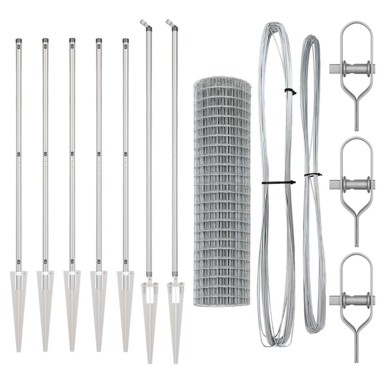 Euro ograda s 7 šiljastih stupova 1. 2x10 m galvanizirani čelik