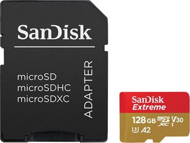SANDISK Memorijska kartica 128 GB Micro SD Extreme SDSQXAA-128G-GN6MA class 10 + V30 UHS-I + SD Adapter