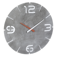 TFA Zidni sat u beton-optici / bijeloj boji Contour 60.3536.15