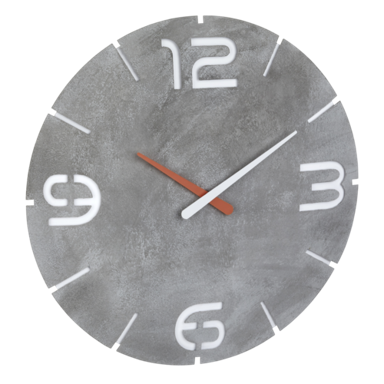 TFA Zidni sat u beton-optici / bijeloj boji Contour 60.3536.15