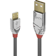 LINDY USB kabel 3 m USB 2.0 USB-A Micro-USB b, sivi