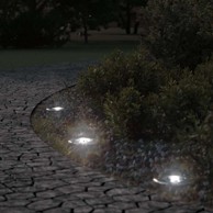 Vanjska podna svjetiljka okrugla 10.5 x 10.5 cm, crna aluminijska 