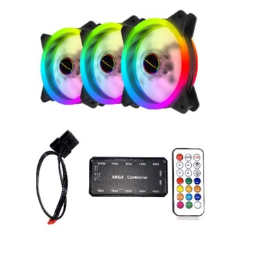 NAVIATEC RGB Set ventilatora + hub, 3 kom
