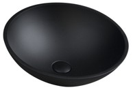SAPHO Stakleni umivaonik za ploču Telica Beauty, promjer 42 cm, mat crni