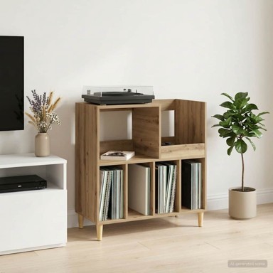 Stalak za gramofon 82 x 39,5 x 82,5 cm, hrast artisan