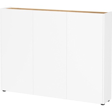 GERMANIA Bijeli ormarić za cipele u dekoru hrasta 138x105x25 cm Libbiano