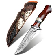 HARAHU Damask lovački nož KA KP29026, smeđi