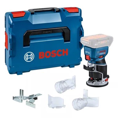 BOSCH PROFESSIONAL Akumulatorska glodalica rubova GKF 18V-8, L-BOXX 136, pribor za vodilice